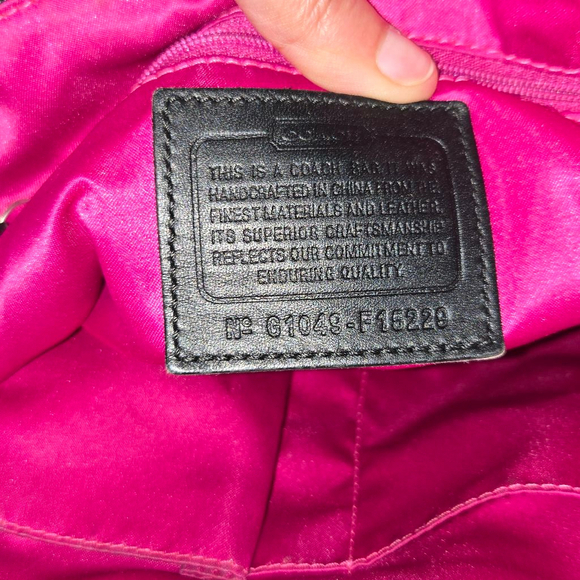 Coach Poppy Tartan Plaid Glamour Glitter Tote - Picture 8 of 9